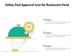 Safety seal approval icon for restaurant food