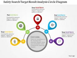 Safety search target result analysis circle diagram flat powerpoint design