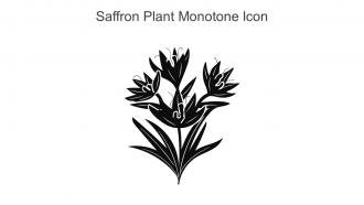 Saffron Plant Monotone Icon In Powerpoint Pptx Png And Editable Eps Format