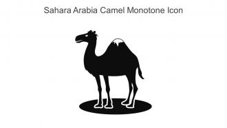 Sahara Arabia Camel Monotone Icon In Powerpoint Pptx Png And Editable Eps Format