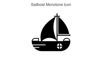 Sailboat Monotone Icon In Powerpoint Pptx Png And Editable Eps Format