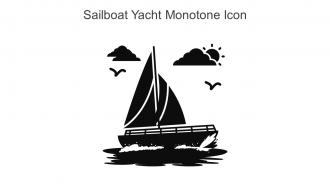 Sailboat Yacht Monotone Icon In Powerpoint Pptx Png And Editable Eps Format
