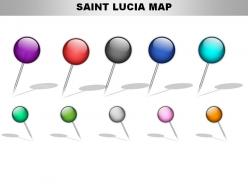 Saint lucia country powerpoint maps
