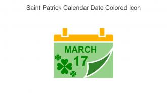 Saint Patrick Calendar Date Colored Icon In Powerpoint Pptx Png And Editable Eps Format