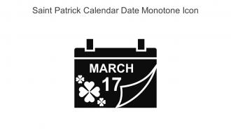 Saint Patrick Calendar Date Monotone Icon In Powerpoint Pptx Png And Editable Eps Format