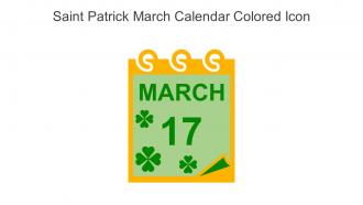 Saint Patrick March Calendar Colored Icon In Powerpoint Pptx Png And Editable Eps Format