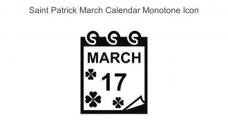 Saint Patrick March Calendar Monotone Icon In Powerpoint Pptx Png And Editable Eps Format