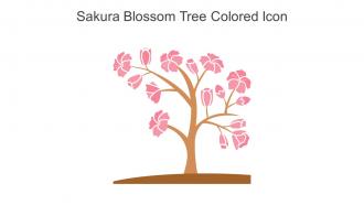 Sakura Blossom Tree Colored Icon In Powerpoint Pptx Png And Editable Eps Format
