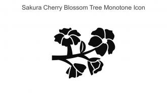 Sakura Cherry Blossom Tree Monotone Icon In Powerpoint Pptx Png And Editable Eps Format