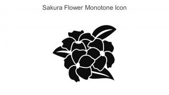 Sakura Flower Monotone Icon In Powerpoint Pptx Png And Editable Eps Format