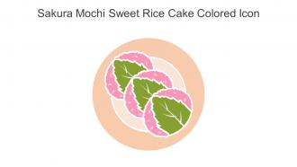Sakura Mochi Sweet Rice Cake Colored Icon In Powerpoint Pptx Png And Editable Eps Format