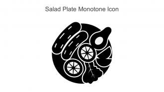 Salad Plate Monotone Icon In Powerpoint Pptx Png And Editable Eps Format