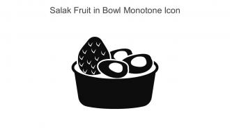 Salak Fruit In Bowl Monotone Icon In Powerpoint Pptx Png And Editable Eps Format