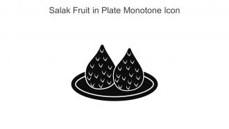 Salak Fruit In Plate Monotone Icon In Powerpoint Pptx Png And Editable Eps Format