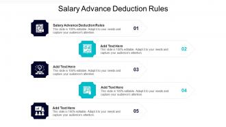 Salary Advance Deduction Rules Ppt Powerpoint Presentation Infographics Cpb