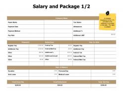 Salary and package management j22 ppt powerpoint presentation file grid