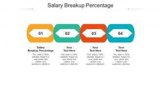 Salary breakup percentage ppt powerpoint presentation infographics slideshow cpb