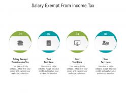 Salary exempt from income tax ppt powerpoint presentation pictures master slide cpb