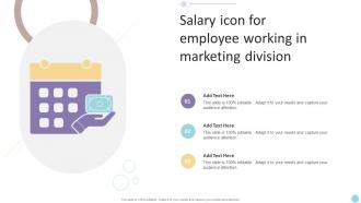 Salary Icon For Employee Working In Marketing Division