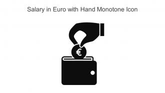Salary In Euro With Hand Monotone Icon In Powerpoint Pptx Png And Editable Eps Format