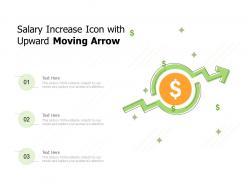 Salary increase icon with upward moving arrow