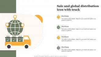 Sale And Global Distribution Icon With Truck