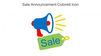 Sale Announcement Colored Icon In Powerpoint Pptx Png And Editable Eps Format