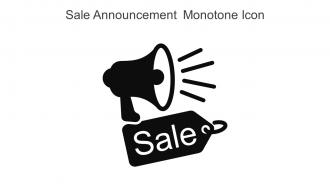 Sale Announcement Monotone Icon In Powerpoint Pptx Png And Editable Eps Format