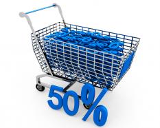 Sale discount shopping concept stock photo