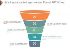 Sale innovation and improvement funnel ppt slides