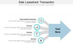 Sale leaseback transaction ppt powerpoint outline demonstration cpb