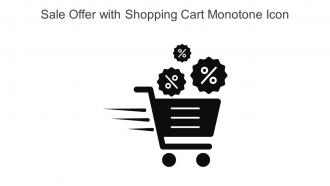 Sale Offer With Shopping Cart Monotone Icon In Powerpoint Pptx Png And Editable Eps Format