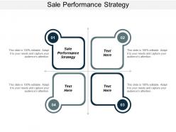 Sale performance strategy ppt powerpoint presentation ideas cpb