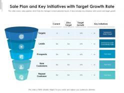 Sale plan and key initiatives with target growth rate