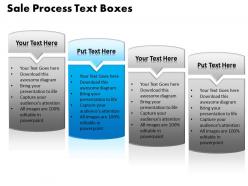 Sale process text boxes powerpoint templates ppt presentation slides 0812