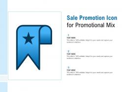 Sale Promotion Icon For Promotional Mix