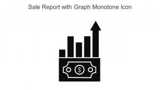 Sale Report With Graph Monotone Icon In Powerpoint Pptx Png And Editable Eps Format