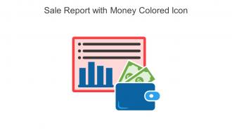 Sale Report With Money Colored Icon In Powerpoint Pptx Png And Editable Eps Format