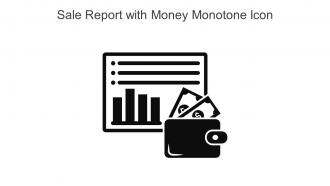 Sale Report With Money Monotone Icon In Powerpoint Pptx Png And Editable Eps Format