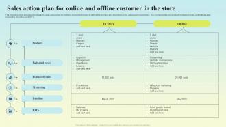 Sales Action Plan For Online And Offline Customer In The Store