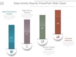 Sales activity reports powerpoint slide clipart