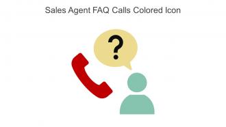 Sales Agent FAQ Calls Colored Icon In Powerpoint Pptx Png And Editable Eps Format