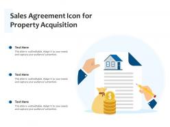 Sales Agreement Icon For Property Acquisition