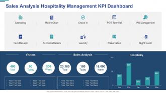 Sales analysis hospitality management kpi dashboard