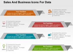 Sales and business icons for data flat powerpoint design
