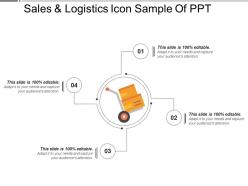 Sales and logistics icon sample of ppt