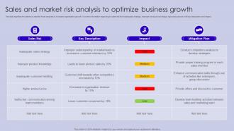 Sales And Market Risk Analysis To Optimize Business Growth