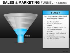 Sales and marketing 4 stages powerpoint presentation slides db