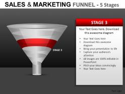 Sales and marketing 5 stages powerpoint presentation slides db