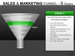 Sales and marketing 6 stages powerpoint presentation slides db